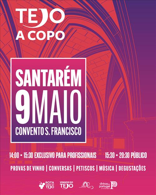Mostra de Vinhos “Tejo a Copo” acontece a 09 de maio em Santarém